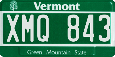 VT license plate XMQ843