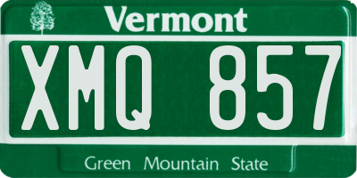 VT license plate XMQ857