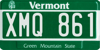 VT license plate XMQ861
