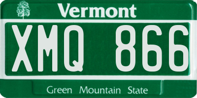 VT license plate XMQ866