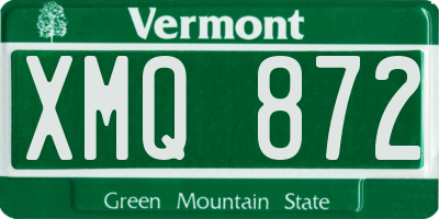 VT license plate XMQ872