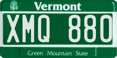 VT license plate XMQ880