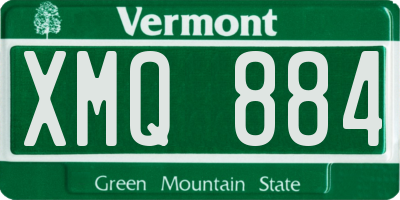 VT license plate XMQ884