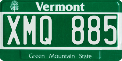 VT license plate XMQ885