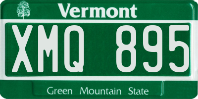 VT license plate XMQ895