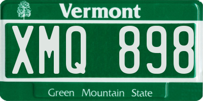 VT license plate XMQ898