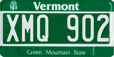 VT license plate XMQ902