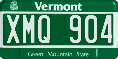 VT license plate XMQ904