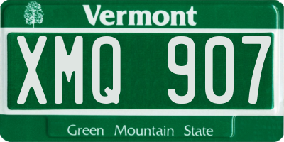 VT license plate XMQ907