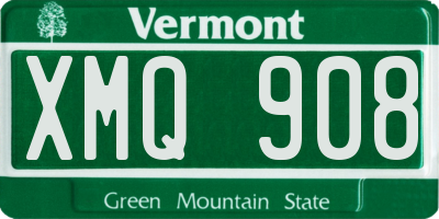VT license plate XMQ908