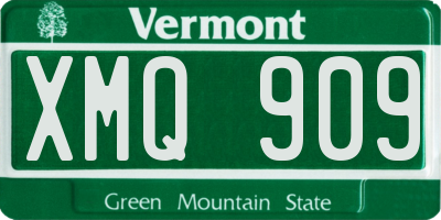 VT license plate XMQ909