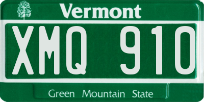 VT license plate XMQ910