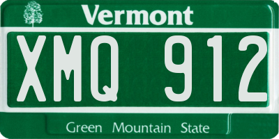 VT license plate XMQ912