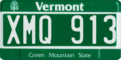 VT license plate XMQ913