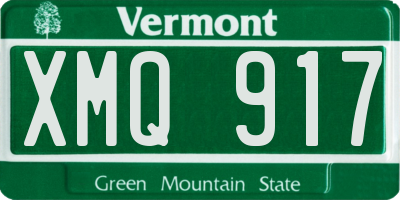 VT license plate XMQ917