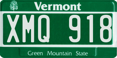 VT license plate XMQ918