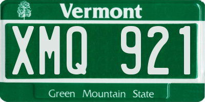 VT license plate XMQ921
