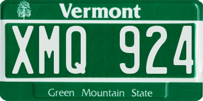 VT license plate XMQ924