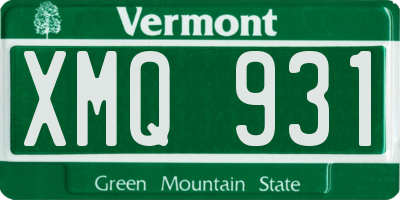 VT license plate XMQ931