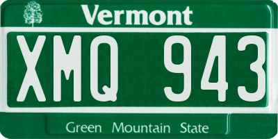 VT license plate XMQ943