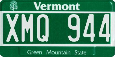 VT license plate XMQ944