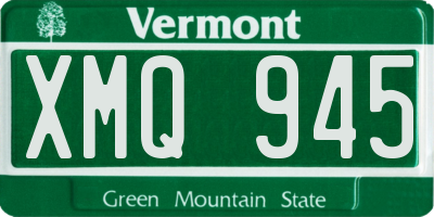 VT license plate XMQ945