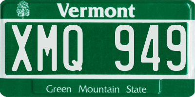 VT license plate XMQ949