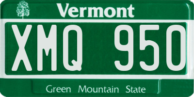 VT license plate XMQ950