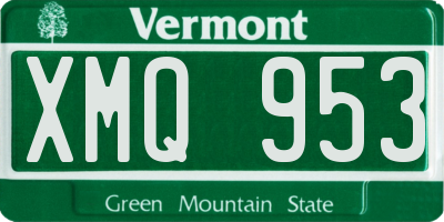 VT license plate XMQ953