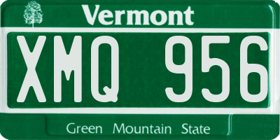 VT license plate XMQ956
