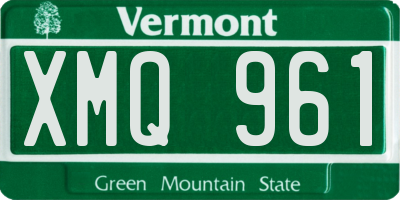 VT license plate XMQ961