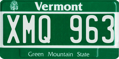 VT license plate XMQ963