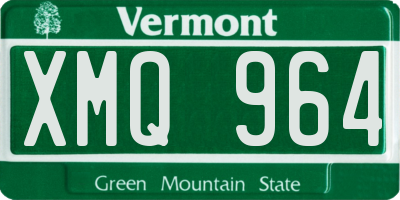 VT license plate XMQ964