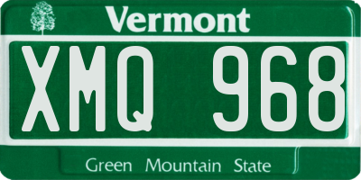 VT license plate XMQ968