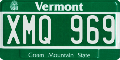 VT license plate XMQ969