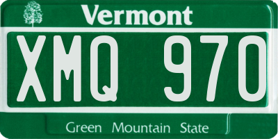 VT license plate XMQ970