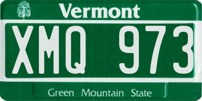 VT license plate XMQ973