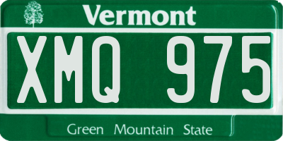 VT license plate XMQ975