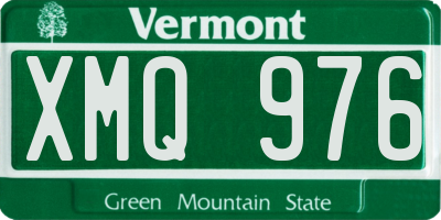 VT license plate XMQ976