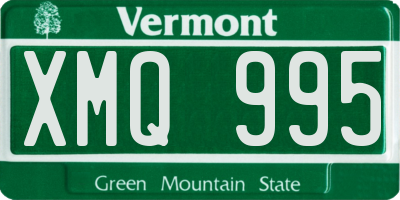 VT license plate XMQ995
