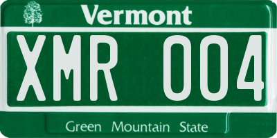VT license plate XMR004