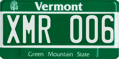 VT license plate XMR006