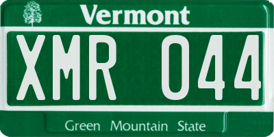 VT license plate XMR044
