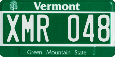 VT license plate XMR048