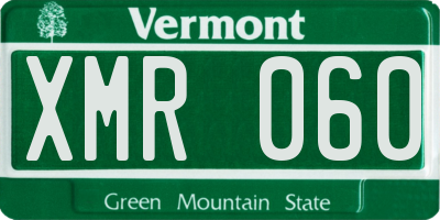 VT license plate XMR060