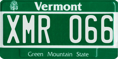 VT license plate XMR066