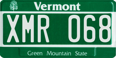 VT license plate XMR068