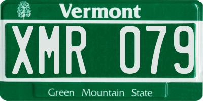 VT license plate XMR079