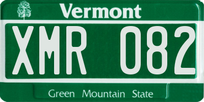 VT license plate XMR082