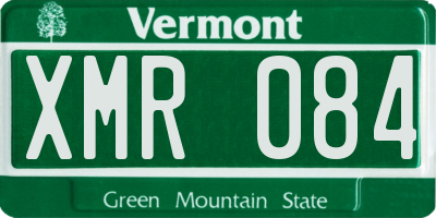 VT license plate XMR084